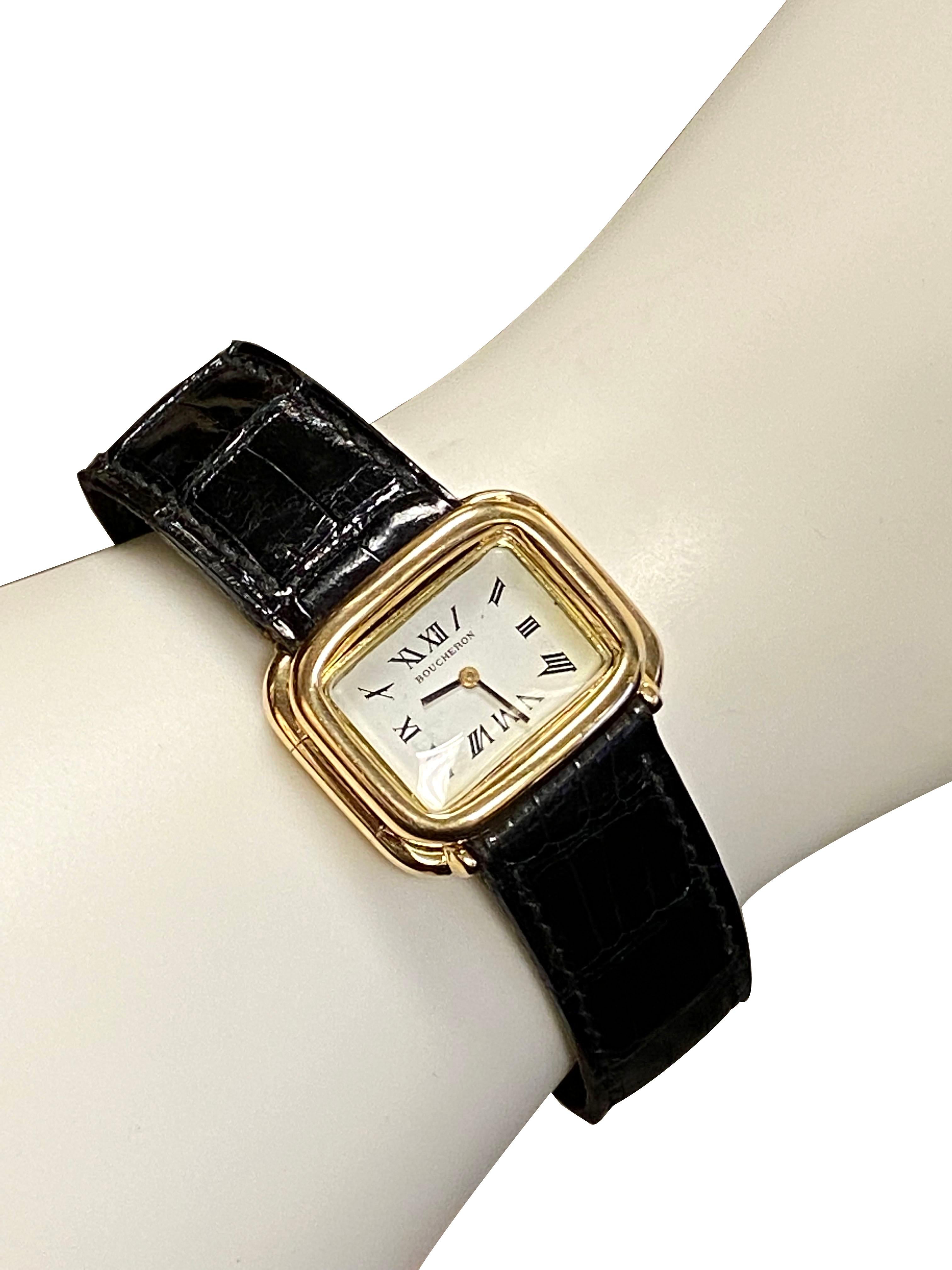 Boucheron Paris Gold-Armbanduhr, im Besitz des Hollywood-Ikons Jerry Lewis 4