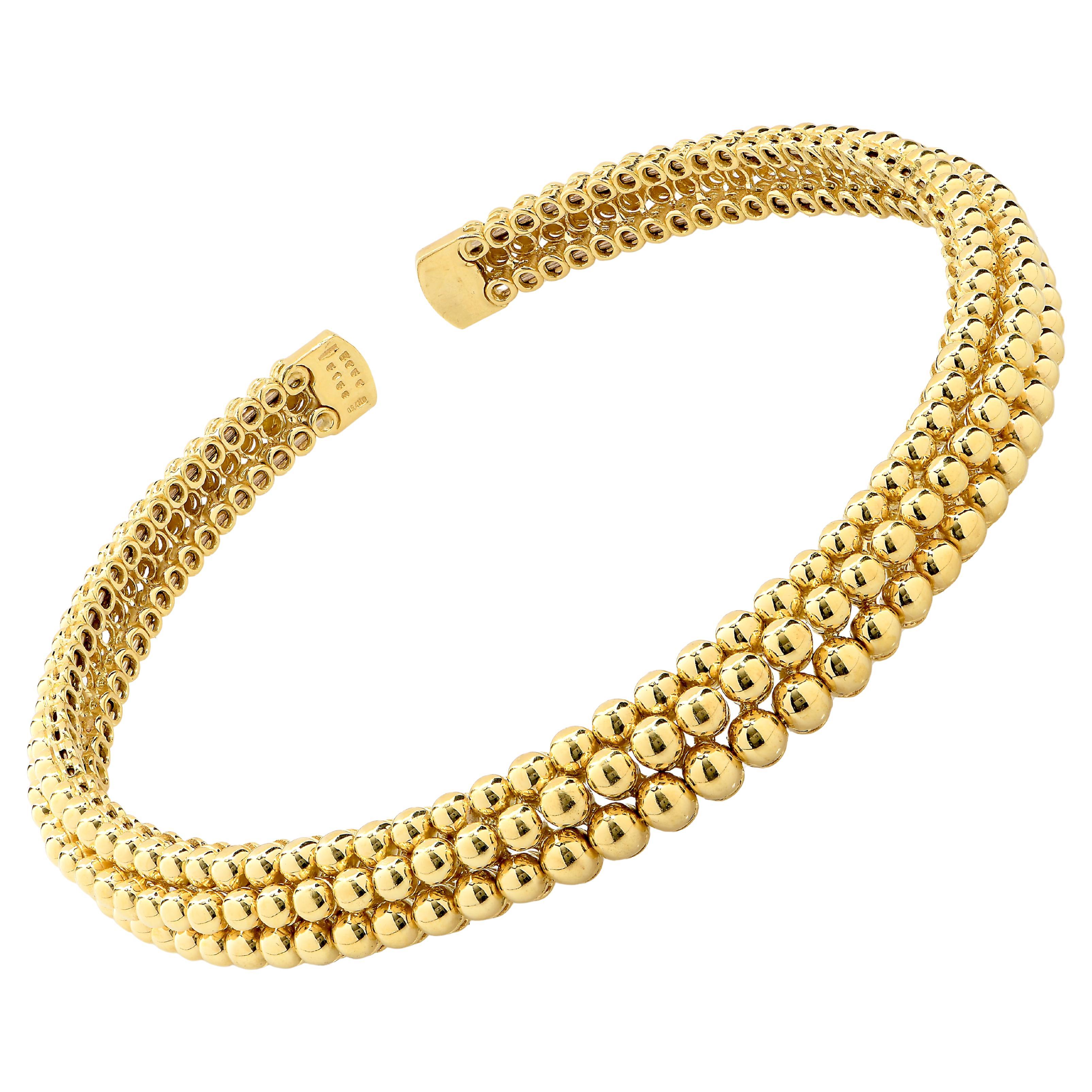 Boucheron Paris Grain De Raisin 18 Karat Gelbgold Halskette