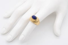 Boucheron Paris Jaipur Cocktail Ring in 18Kt Yellow Gold with 3 Cts Lapis Lazuli