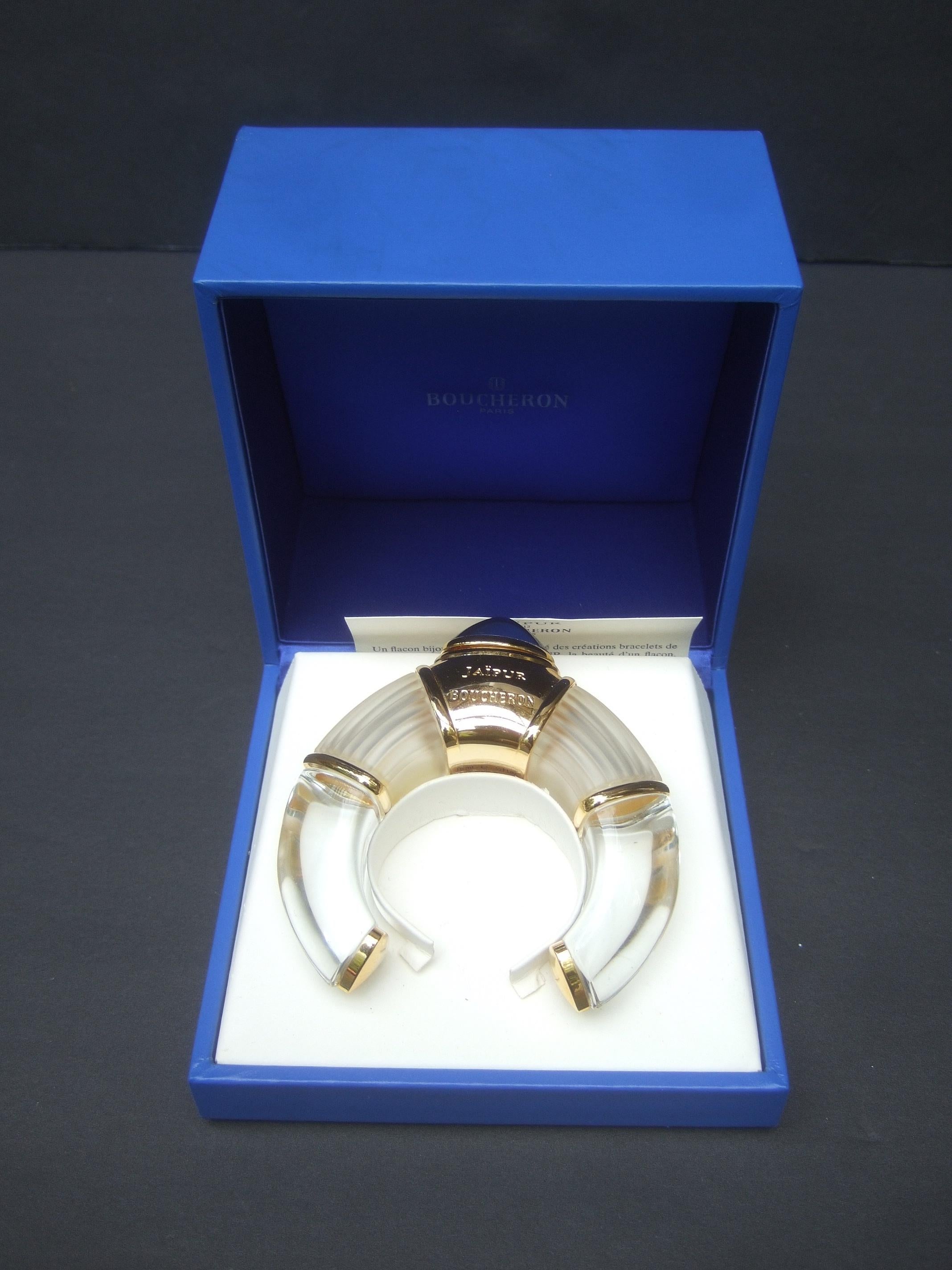 Boucheron Paris Jaipur, flacone di profumo a forma di braccialetto in vetro con scatola di presentazione in vendita 3