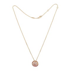 Boucheron Paris 'Ma Jolie' Pink Sapphires Diamonds 18 Karat Rose Gold Necklace