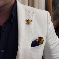 Boucheron Paris Open Wings Bird Ruby 18K Yellow Gold Brooch French Vintage 1960s