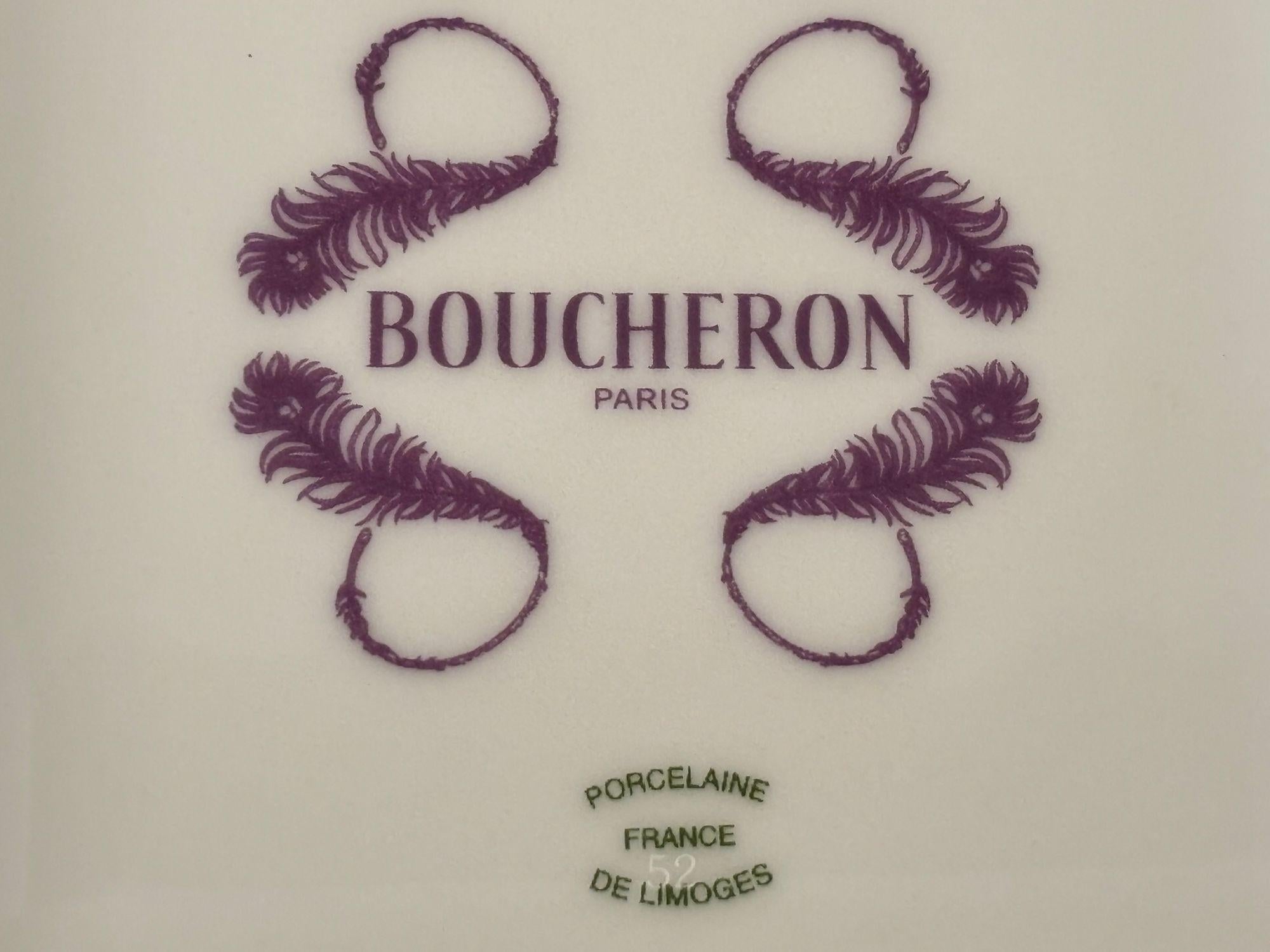 Boucheron Paris Vassoio in porcellana di Limoges, dipinto a mano, Francia, anni '80 ca. in vendita 4
