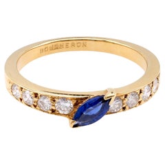 Anello Boucheron Paris Zaffiro Diamante Oro Giallo