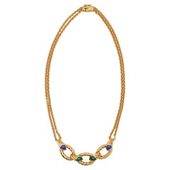 Boucheron Paris Serpent Boheme Necklace in 18Kt Gold with Four Gemstones