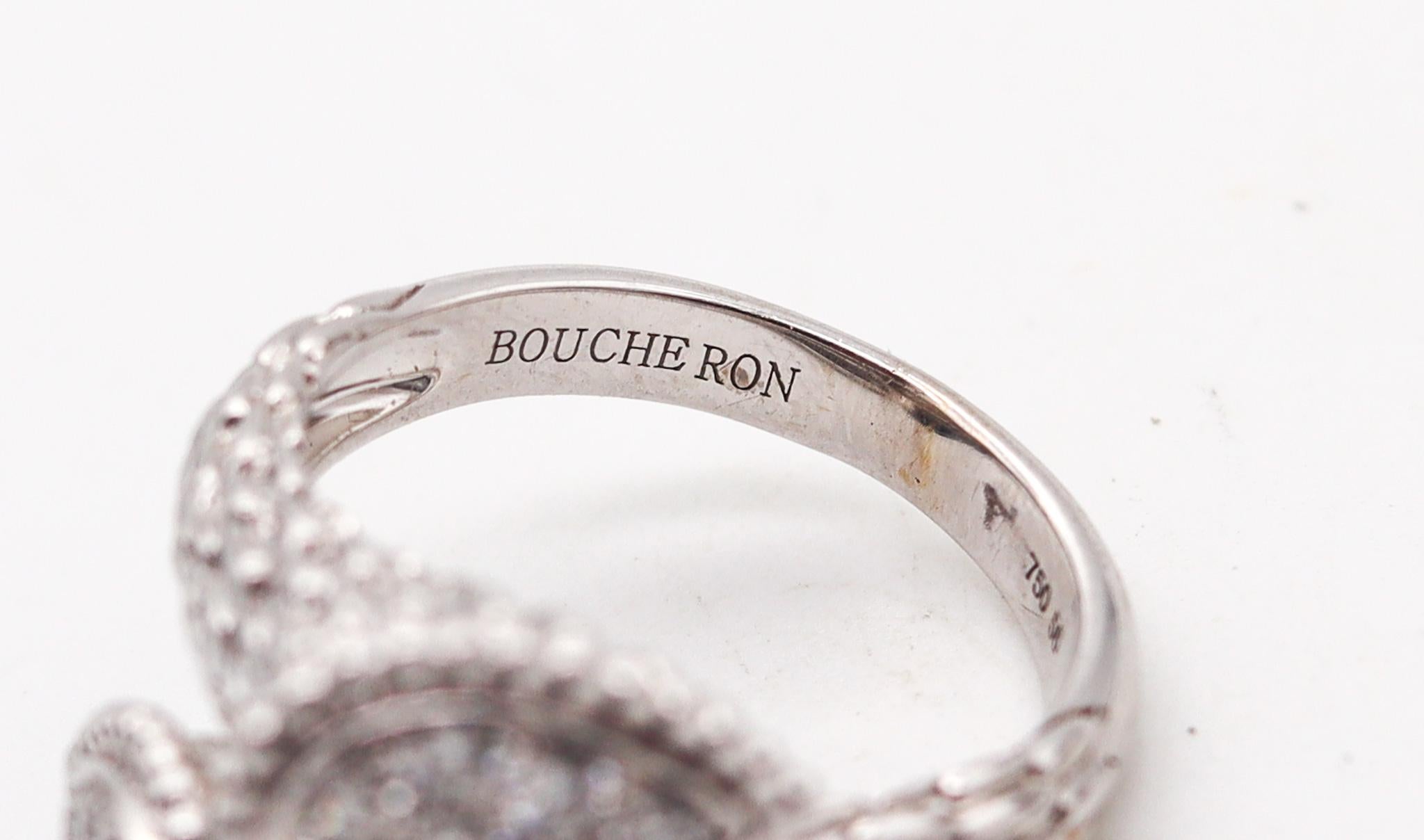 Boucheron Paris Serpent Boheme Toi Et Moi Ring In 18Kt Gold 1.12 Ctw Diamonds In Excellent Condition For Sale In Miami, FL