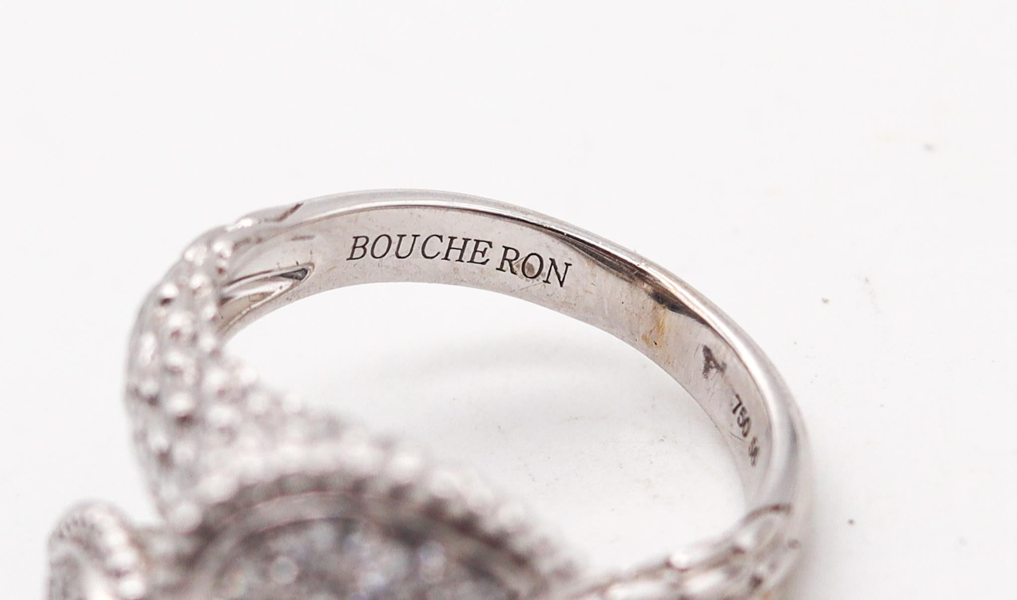 Boucheron Paris Serpent Boheme Toi Et Moi Ring In 18Kt Gold 1.12 Ctw Diamonds In Excellent Condition In Miami, FL