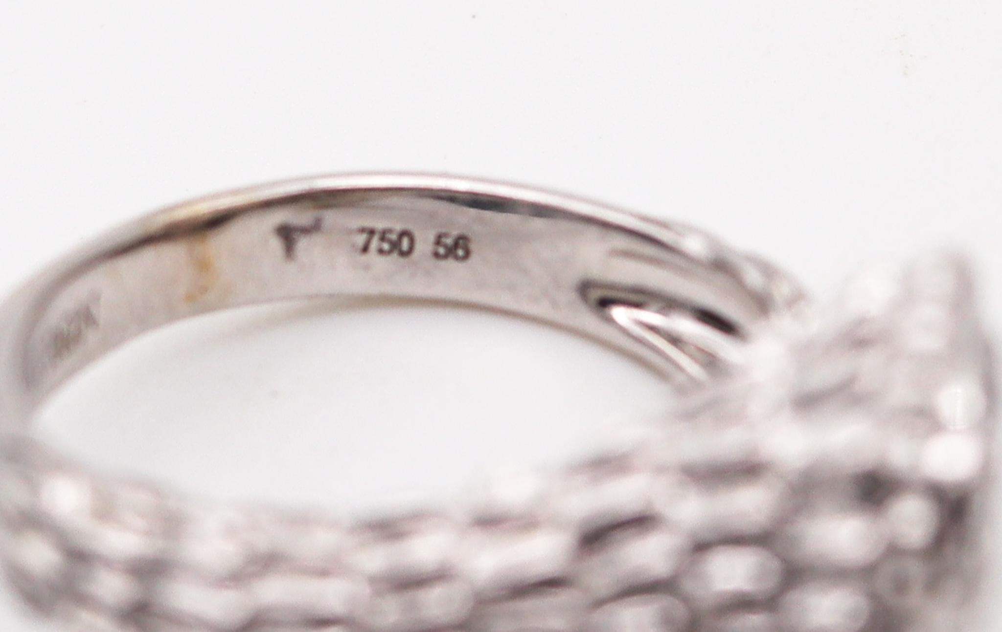 Women's Boucheron Paris Serpent Boheme Toi Et Moi Ring In 18Kt Gold 1.12 Ctw Diamonds