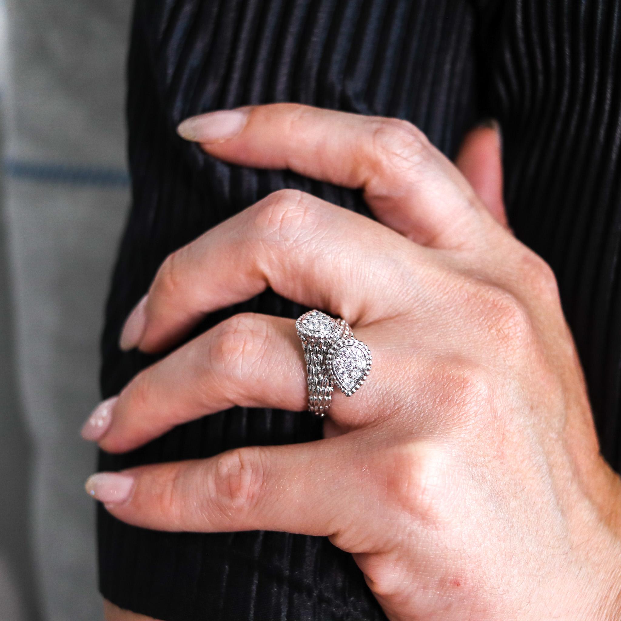 Boucheron Paris Serpent Boheme Toi Et Moi Ring In 18Kt Gold 1.12 Ctw Diamonds 2