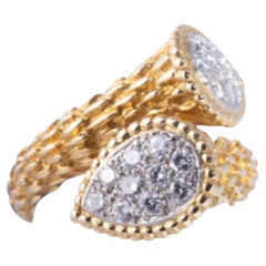 Boucheron Paris Toi et Moi Serpent Boheme Ring in 18K Yellow Gold with Diamonds