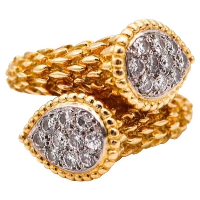 Boucheron Paris Toi Et Moi Serpent Boheme Ring in 18 Karat with Diamonds For Sale