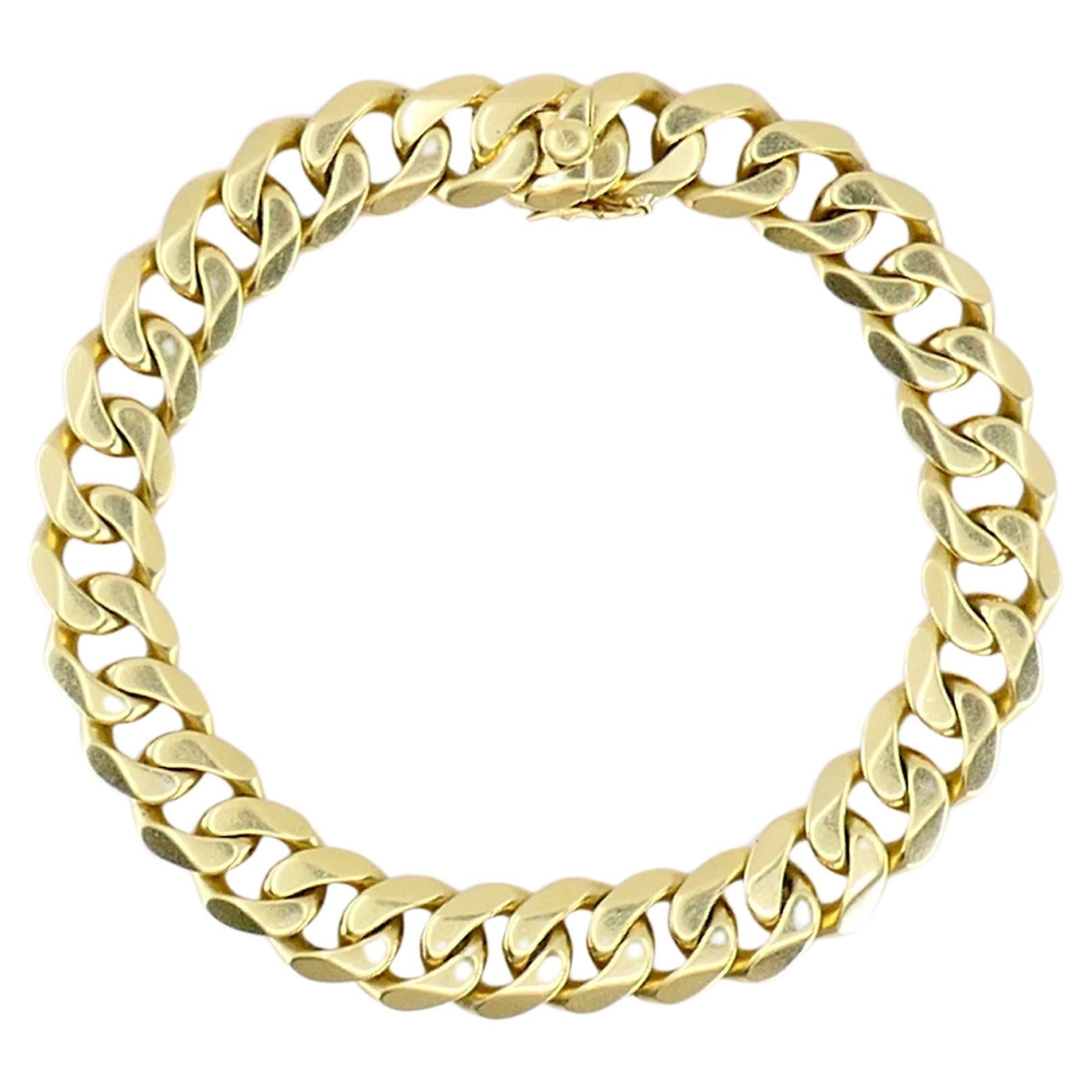 Boucheron Paris Vintage 18k Gold Curb Link Bracelet 