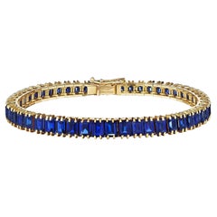 Boucheron Paris Vintage Certified Natural Sapphire Platinum Line Bracelet