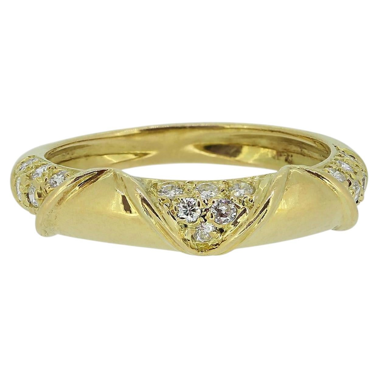 Boucheron Pavé Diamond Set Band Ring For Sale