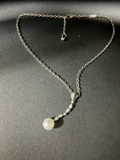 Boucheron Pearl and Diamond Drop Necklace