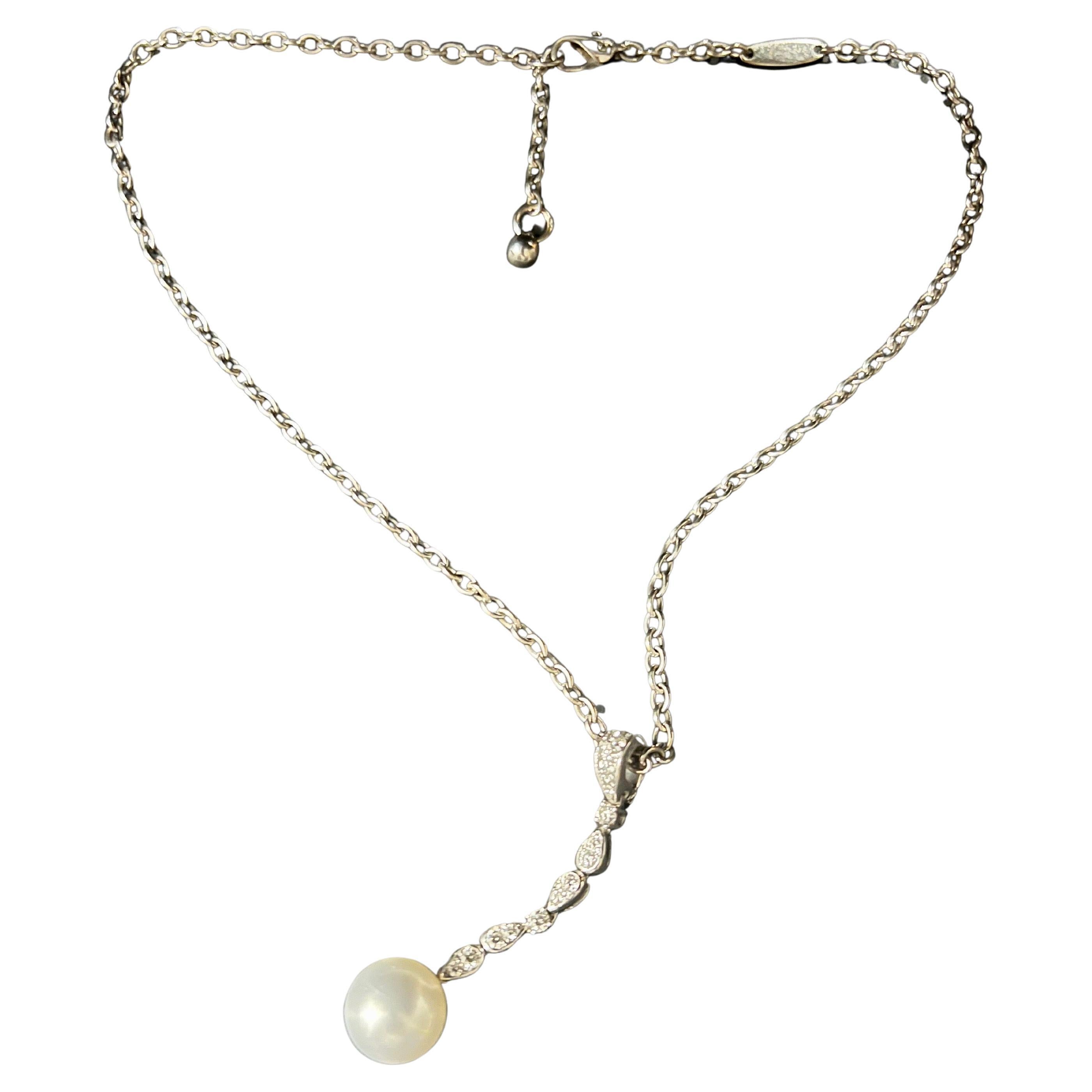 Boucheron Pearl and Diamond Drop Necklace