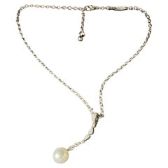 Boucheron Perlen- und Diamant-Tropfen-Halskette