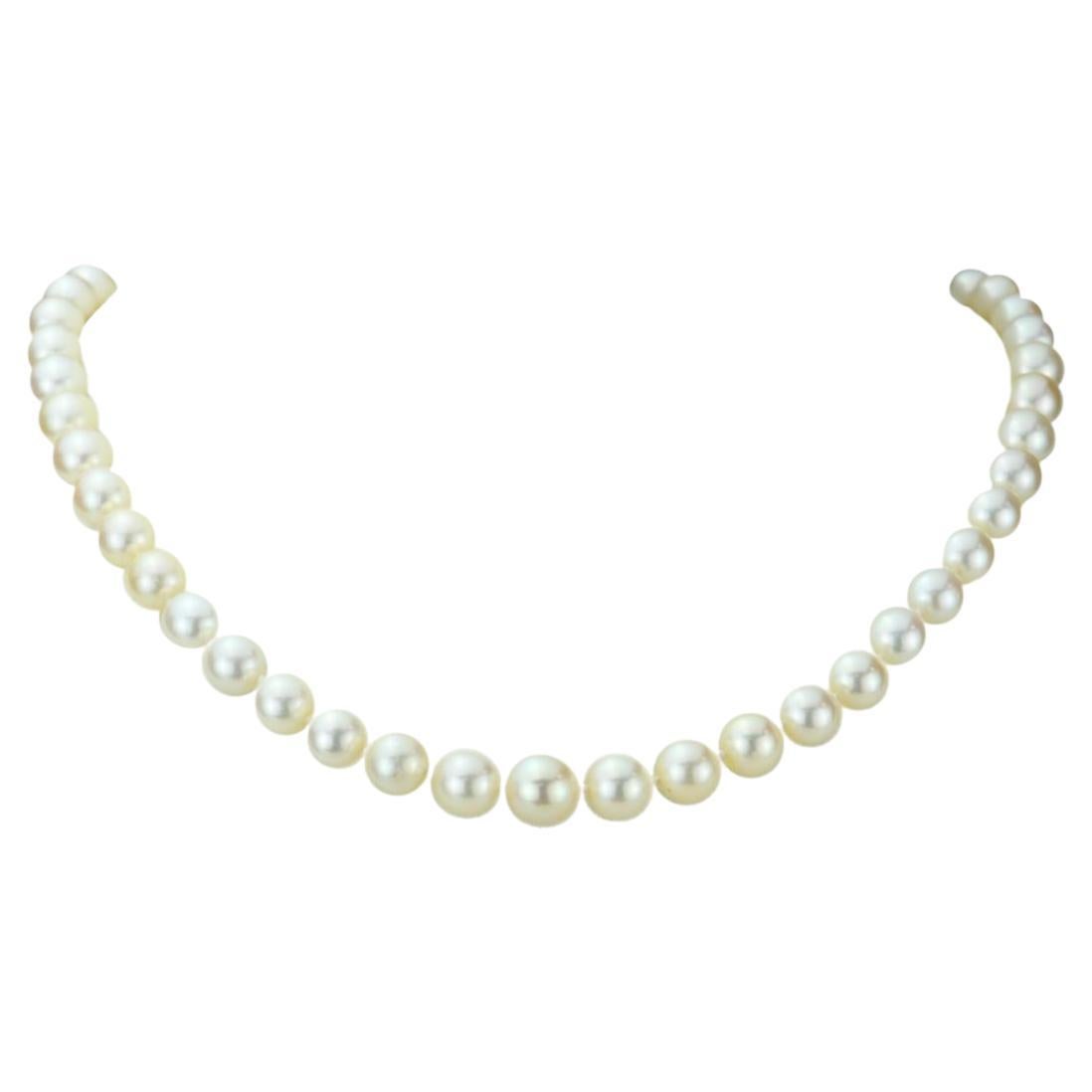 Boucheron Perle Diamant Platin Halskette im Angebot