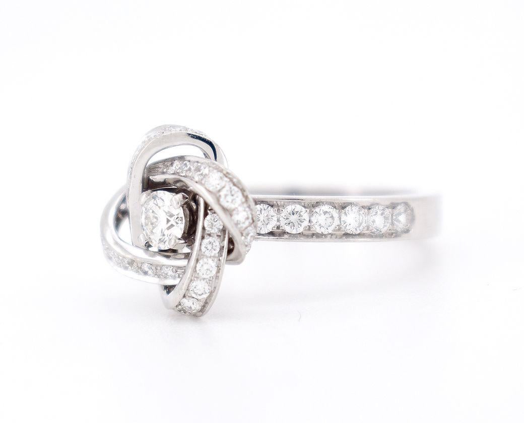 Contemporary Boucheron - Peony Collection - 18-Carat White Gold Ring with Diamonds For Sale