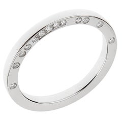Boucheron Platinum Diamond Band Ring Sz 5 3/4