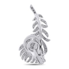 Boucheron Plume de Paon 18K White Gold 1.10ct Diamond Earrings BOU10-041626