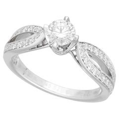 Boucheron Pont De Paris Solitär Diamant 0,30ct GIA G-VS2-Ex Ring US 3 1/2