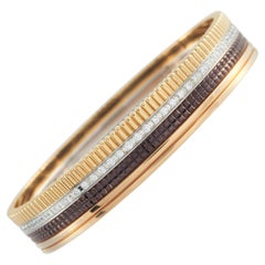 Boucheron Quatre 18K Yellow, Rose, and White Gold 1.48ct Diamond Bracelet