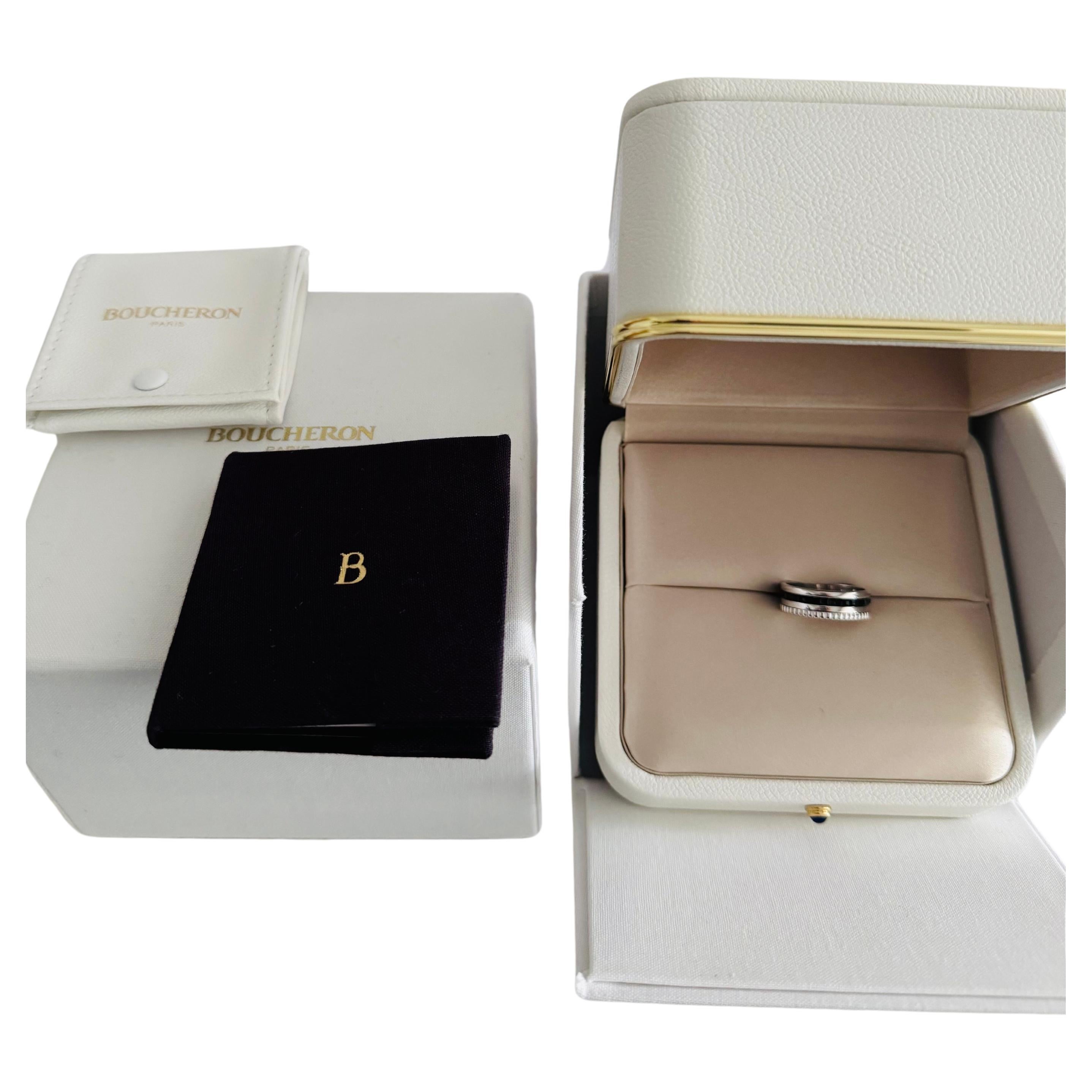 Boucheron Quatre black ring edition model number JRG01790 For Sale