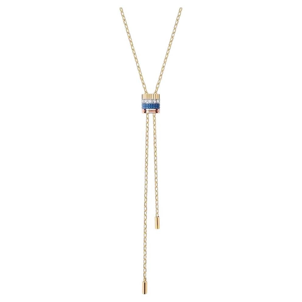 Collier Boucheron « Quatre Blue » à quatre rangs, style cravate, en or 18 carats et céramique bleue
