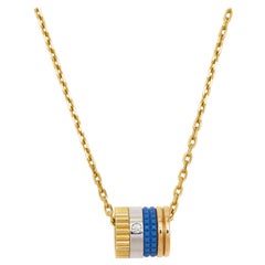Collana con ciondolo in ceramica e oro 18k a tre toni Boucheron Quatre Blue Edition
