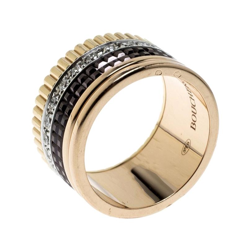 [Boucheron] Boucheron Quatre Classique Large Ring 750 K18 Gold 61 13.9g [Used] [Authenticated and Guaranteed Authentic] 212936