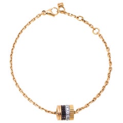 Boucheron Quatre Classique Diamond PVD 18K Three Tone Gold Bracelet