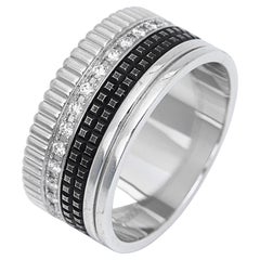 Boucheron Quatre Classique Diamond PVD 18k White Gold Ring Size 67