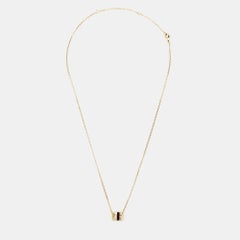 Boucheron Quatre Classique Mini Ring Diamond 18k Three Tone Gold Pendant Necklac