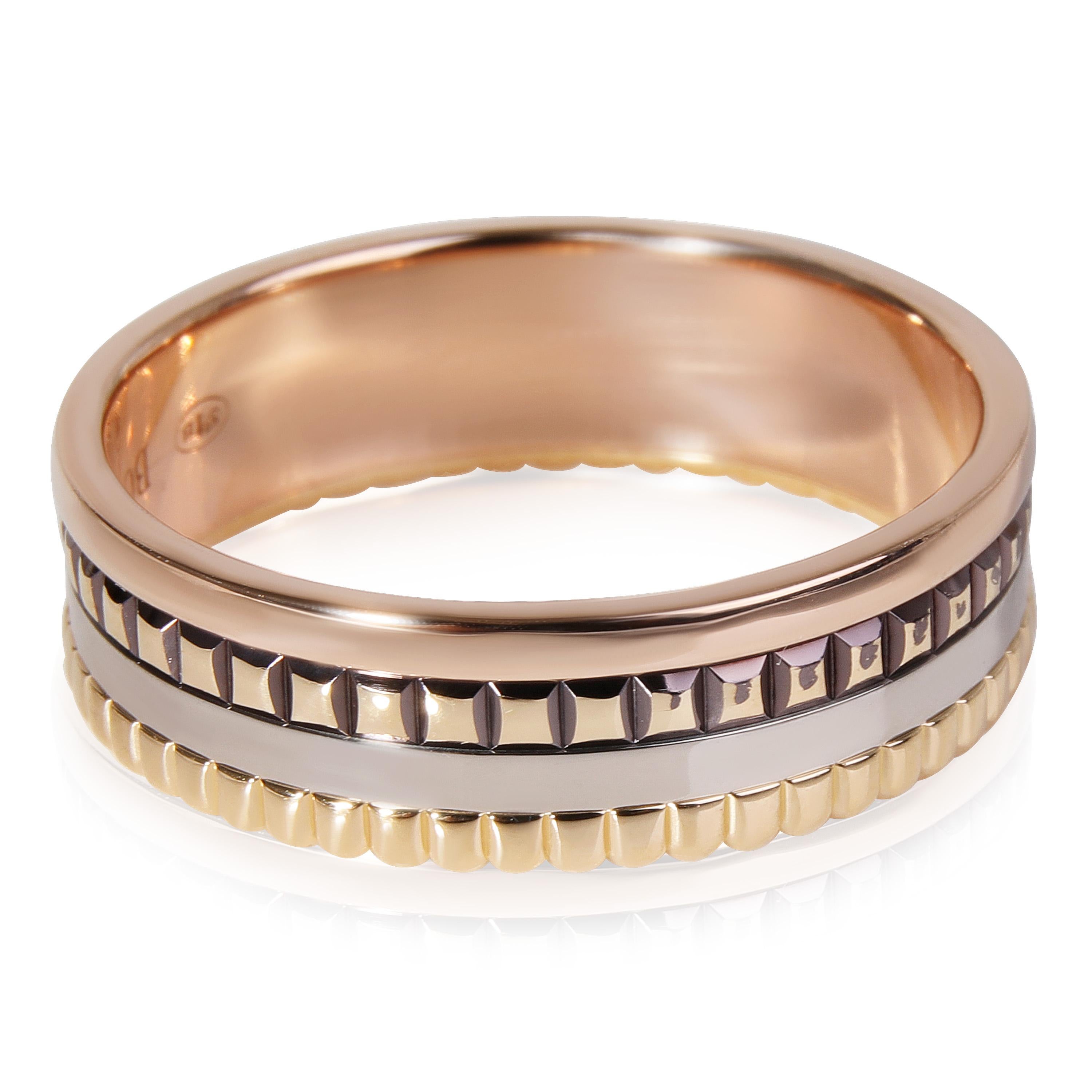Boucheron Quatre Classique Small Ring in 18k 3 Tone Gold

PRIMARY DETAILS
SKU: 121192
Listing Title: Boucheron Quatre Classique Small Ring in 18k 3 Tone Gold
Condition Description: Retails for 4340 USD. In excellent condition and recently polished.