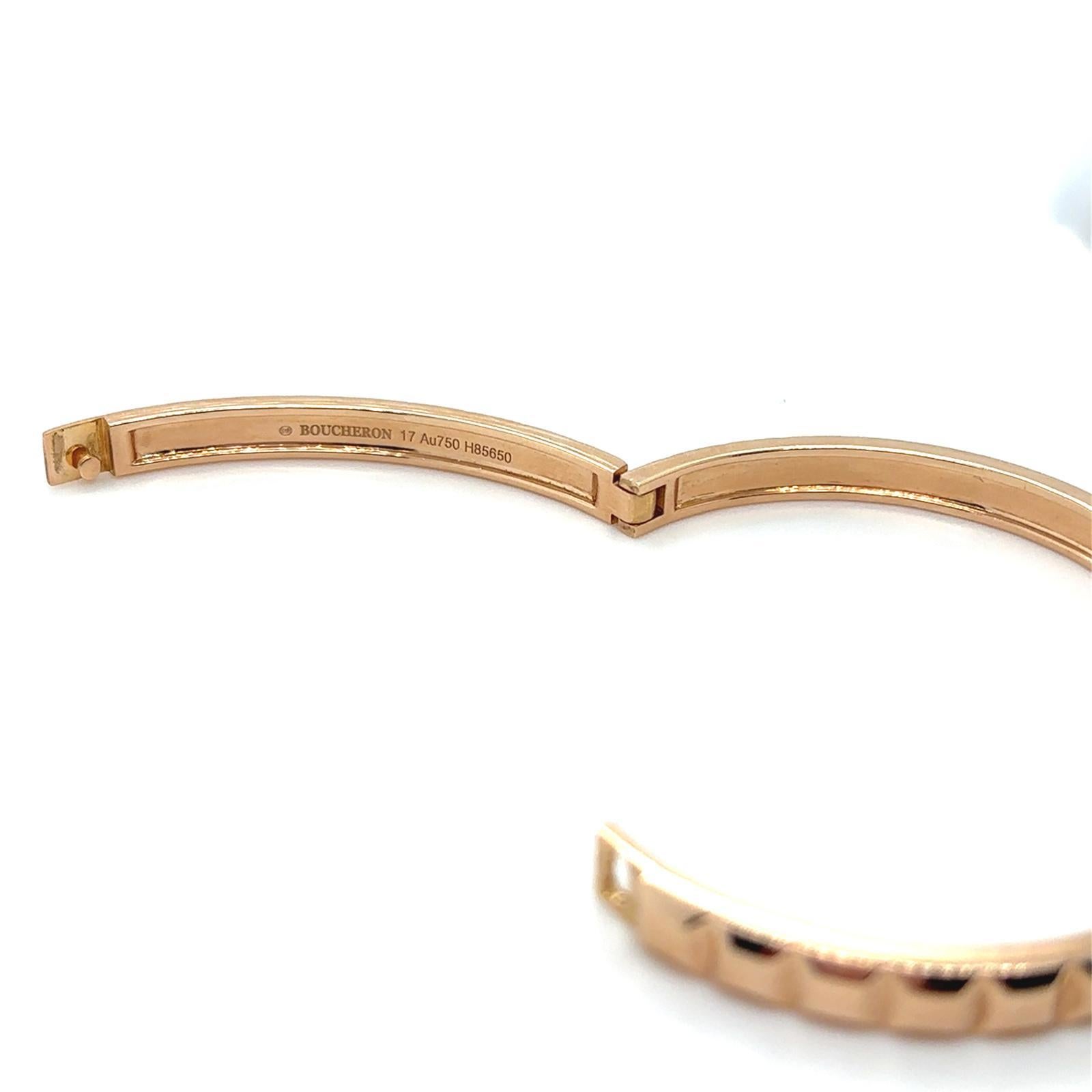 Boucheron Quatre Clou de Paris 18 Karat Roségold Armreif im Angebot 1