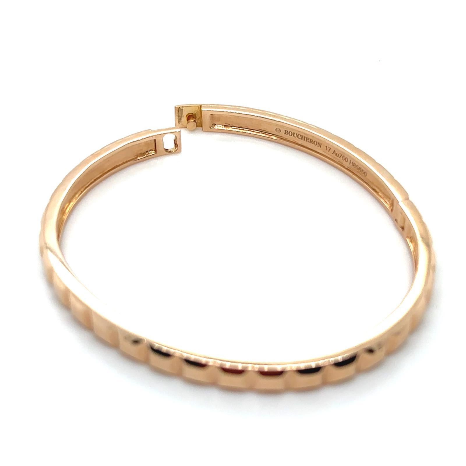 Boucheron Quatre Clou de Paris 18 Karat Roségold Armreif im Angebot 2