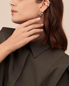 Boucheron Quatre 18k Gold Diamond Hoop Earrings, France, 0.36 Carats