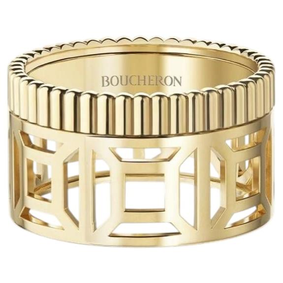 Pre-owned Boucheron Quatre Openwork Ring In Multi