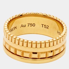 Boucheron Quatre Radiant Edition 18K Yellow Gold Band Ring 52