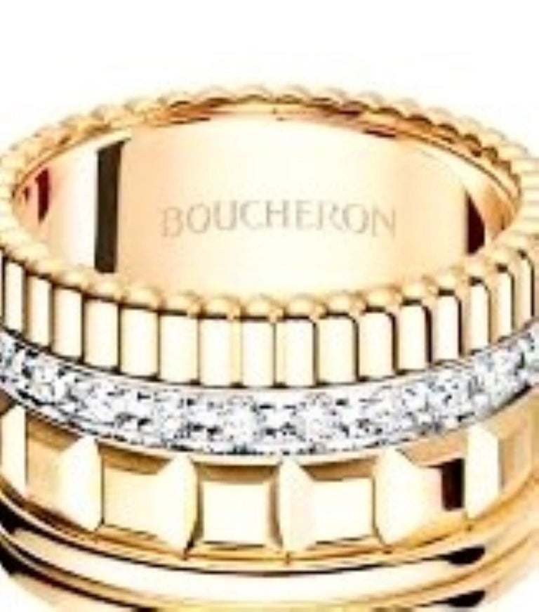 Boucheron Quatre Radiant Large Yellow Gold Diamond Ring, Anniversary ...