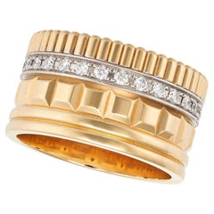Boucheron Quatre Radiant Large Yellow Gold Diamond Ring, Anniversary Edition.