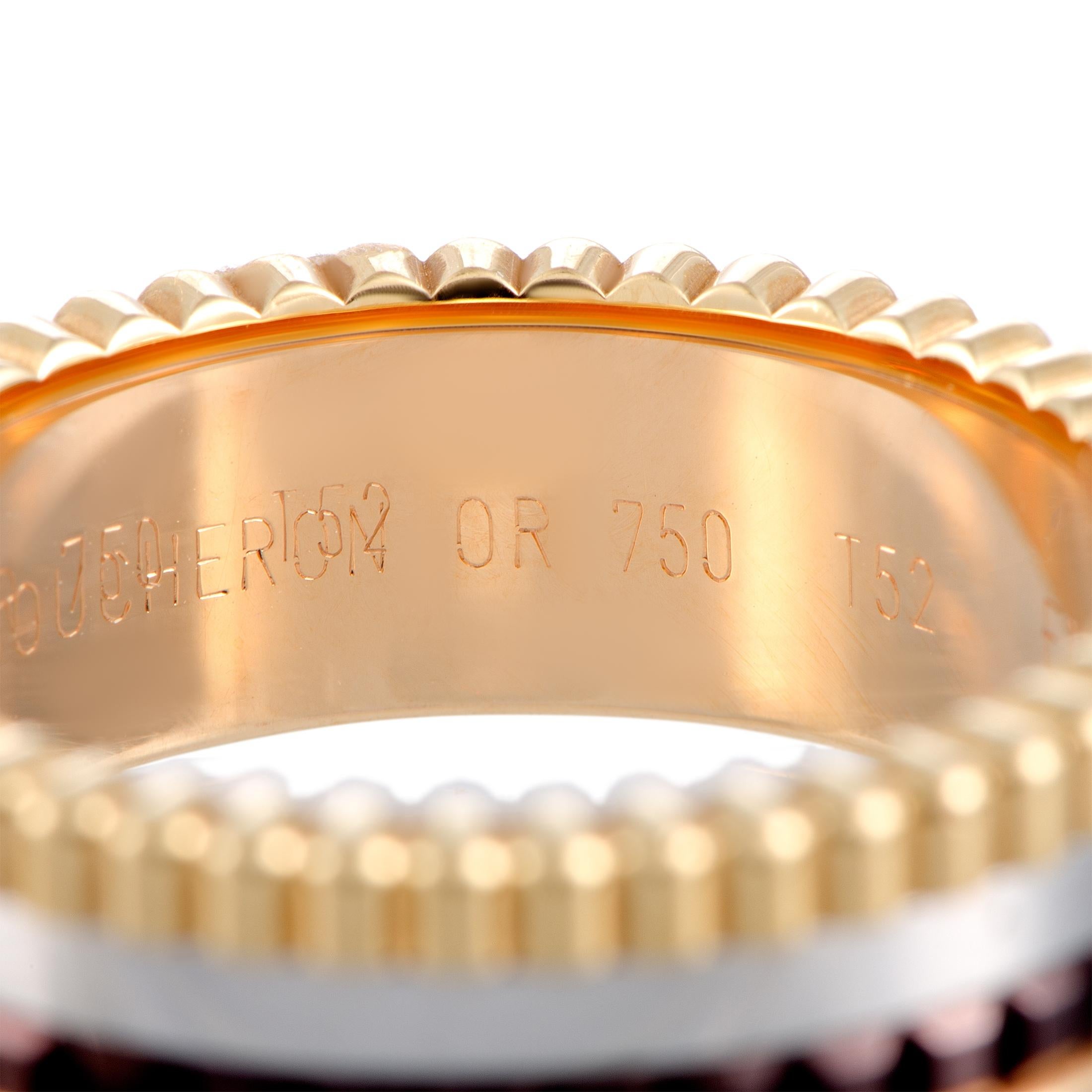 Boucheron Quatre White Edition 18K Yellow, White and Rose Gold and Brown Rhodium 1