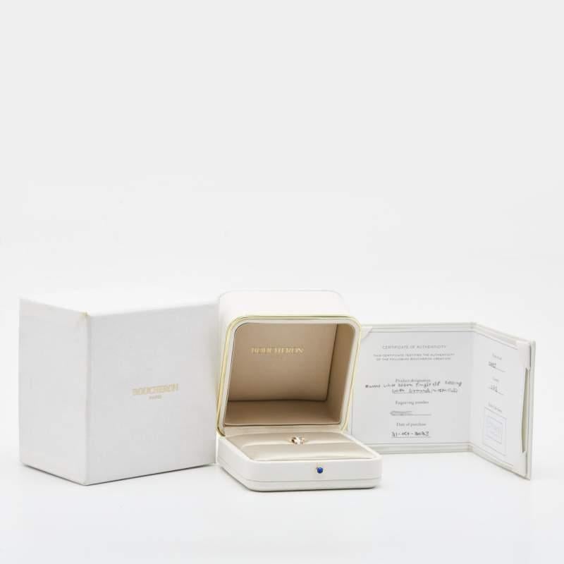 Clip E Boucheron Quatre White Edition Ceramic Diamond 18k Trois tons d'or Excellent état - En vente à Dubai, Al Qouz 2