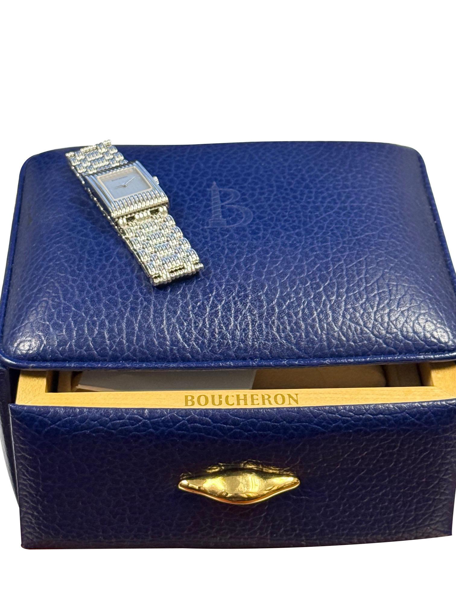 Boucheron Reflect Midsize Steel Quartz Wrist Watch en vente 6