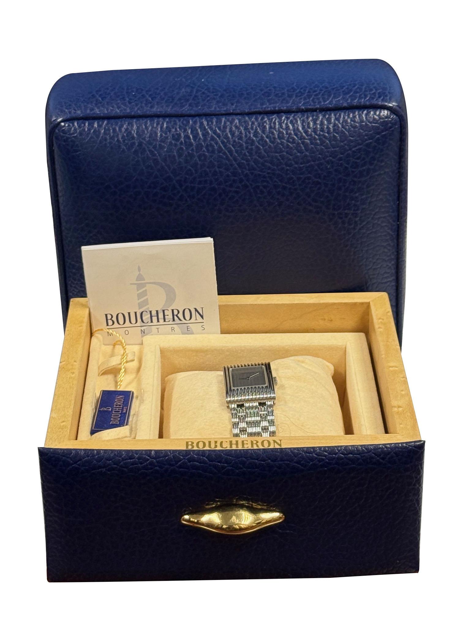 Boucheron Reflect Midsize Steel Quartz Wrist Watch en vente 7