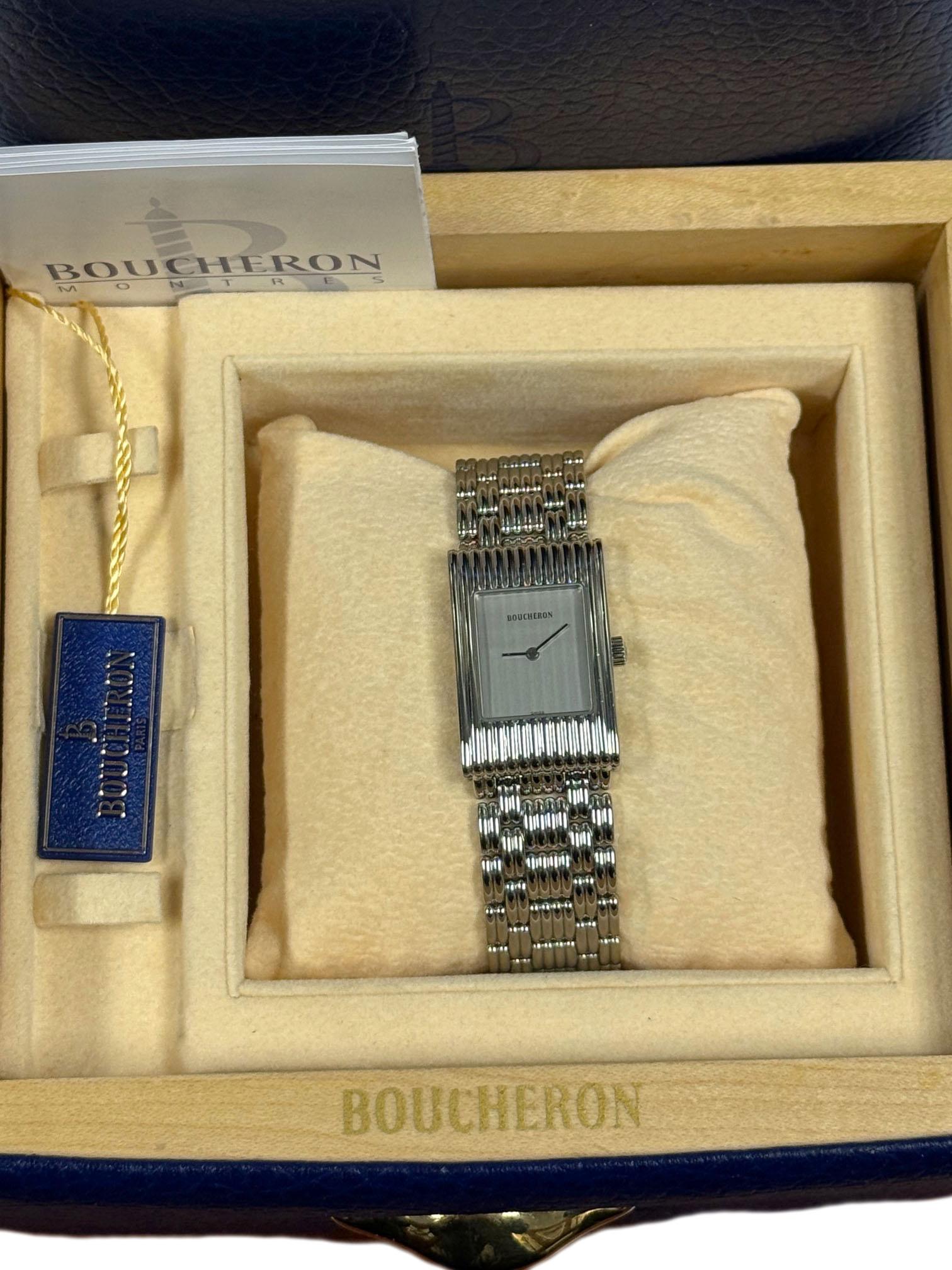 Boucheron Reflect Midsize Steel Quartz Wrist Watch en vente 5