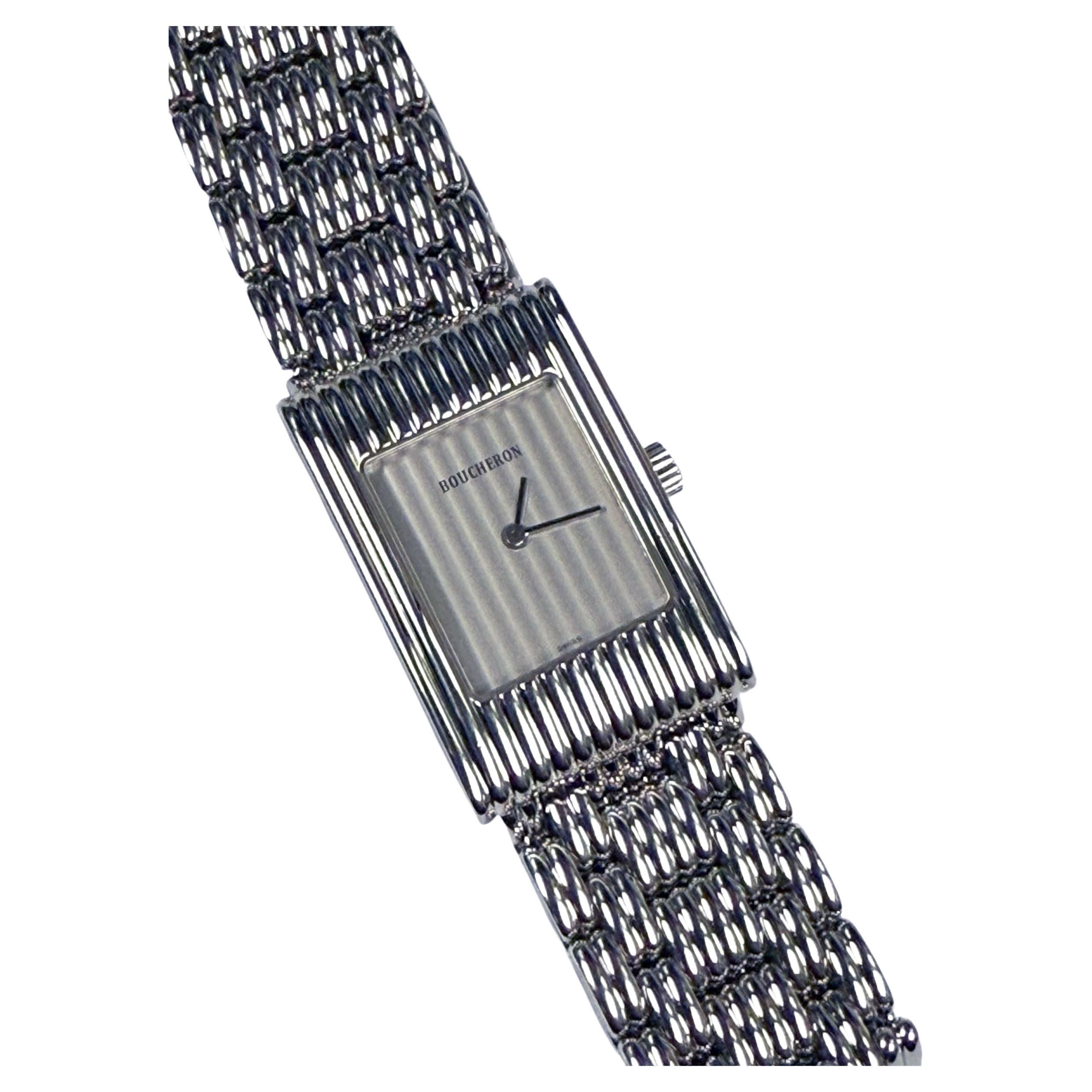 Boucheron Reflect Midsize Steel Quartz Wrist Watch en vente