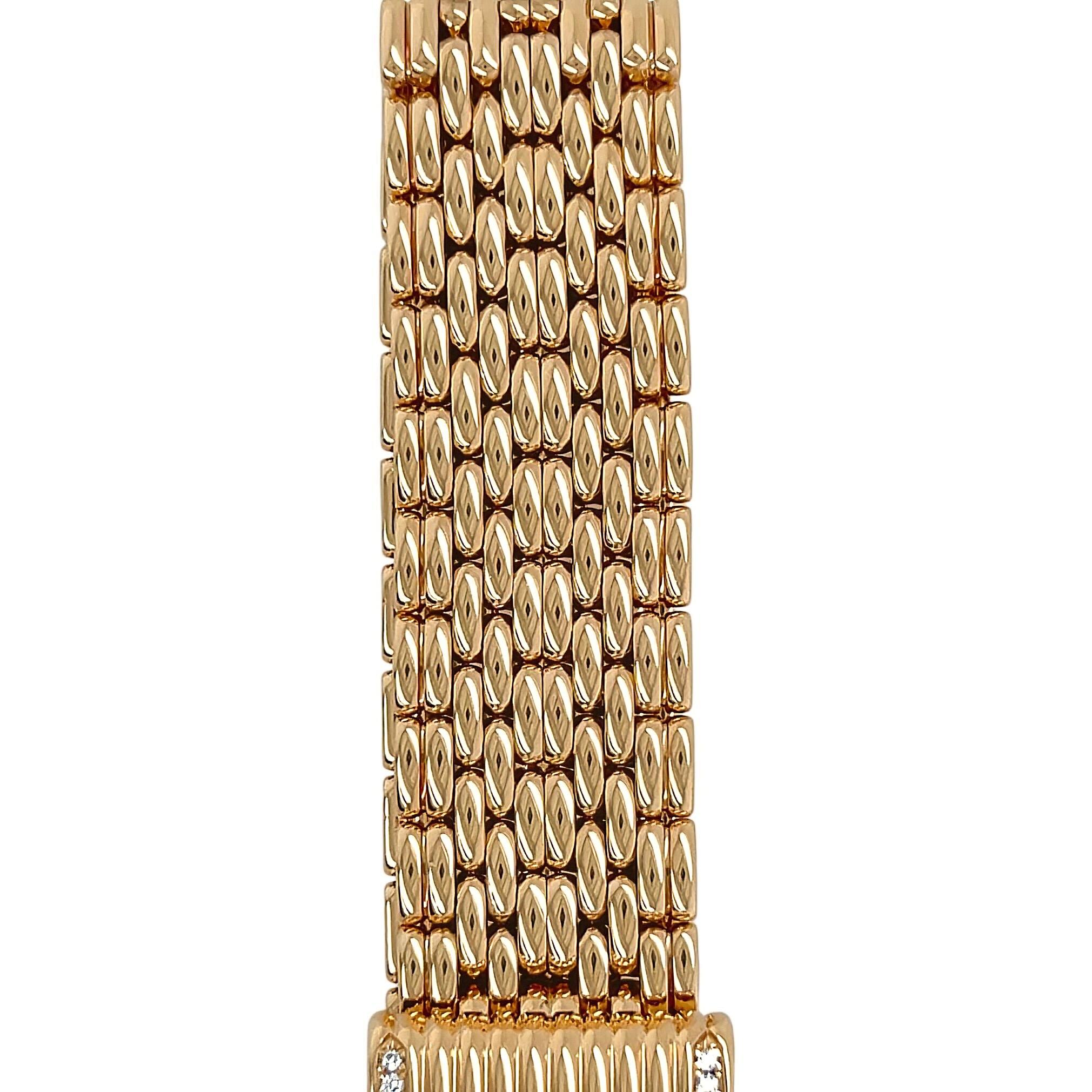 Brilliant Cut BOUCHERON Reflet Gold Diamond Watch For Sale