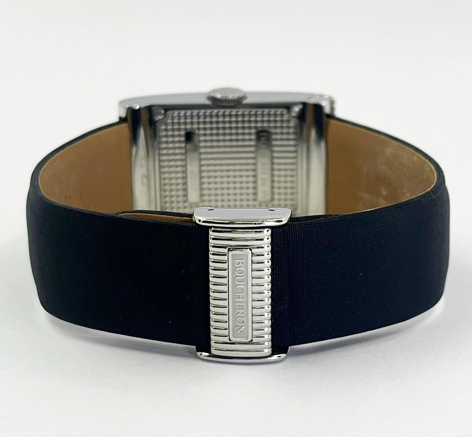 Round Cut Boucheron Reflet Ladies Diamond Quartz Watch with 6 Straps